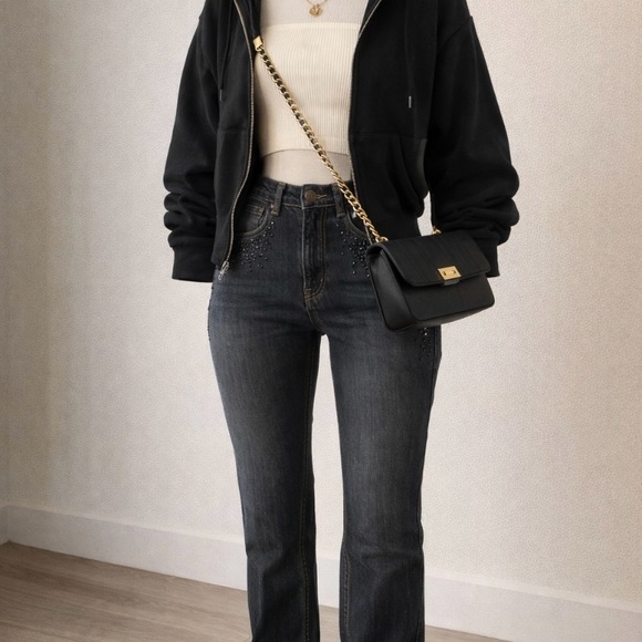 South Pole Denim - 💎 Y2K Southpole Dark Wash Rhinestone Pocket Bootcut Jeans ✨